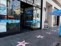 Hollywood Walk of Fame stars outside Hollywood Visitor Center