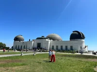 Griffith Observatory landmark in Los Angeles with visitors