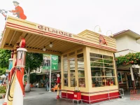 Gilmore Heritage Auto Station building at Farmers Market Los Angeles