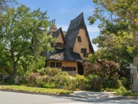 storybook style house in Beverly Hills celebrity neighborhood
