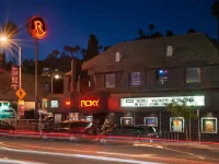 Sunset Strip nightlife with Roxy Theatre and Rainbow Bar neon lights