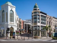 luxury shopping buildings on Rodeo Drive Beverly Hills