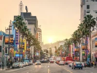 Sunset Strip nightlife street in West Hollywood California